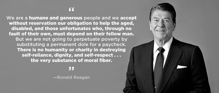 Reagan solutions to poverty