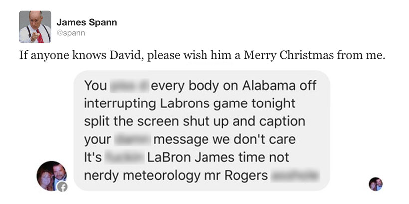 James Spann tweet