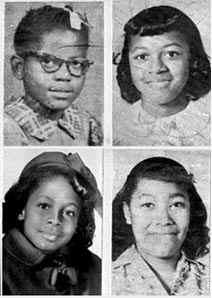 The four girls killed in the bombing. Clockwise from top left, Addie Mae Collins, Cynthia Wesley, Carole Robertson and Carol Denise McNair. (Photo: Wiki)