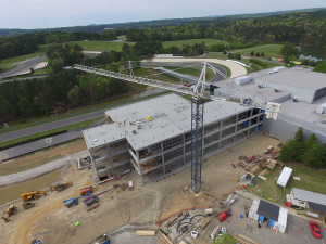 The Barber museum’s 85,000-square-foot expansion project is on target for completion in October. (Image: BL Harbert)