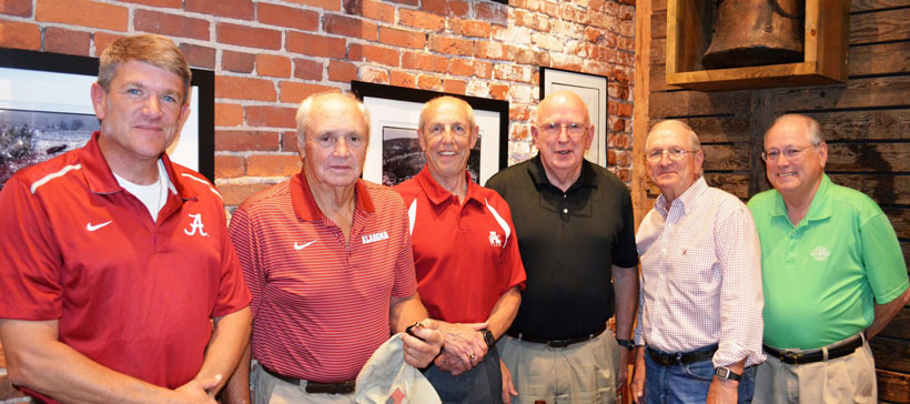 Returning the ring were, from left, John Burrows, Wayne Freeman, Bucky Wood, Craig Christopher and Tom Brakefield