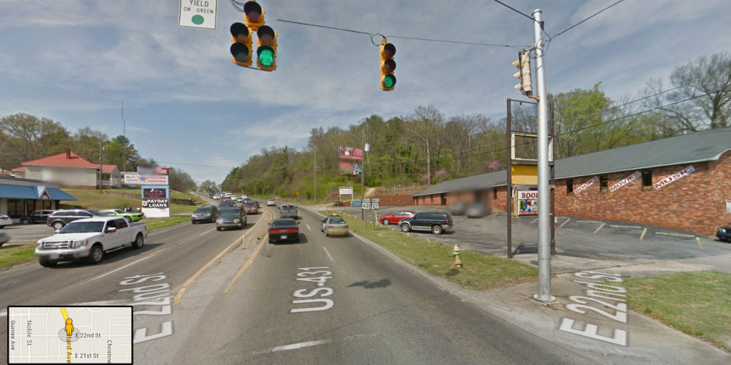 The intersection of Quintard and 22nd (c/o Google Maps street view)