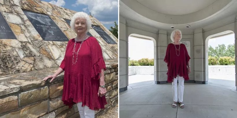 Betty Mize at Ola Lee Mize Patriots Park in Gadsden. (Bernard Troncale/Alabama NewsCenter) 