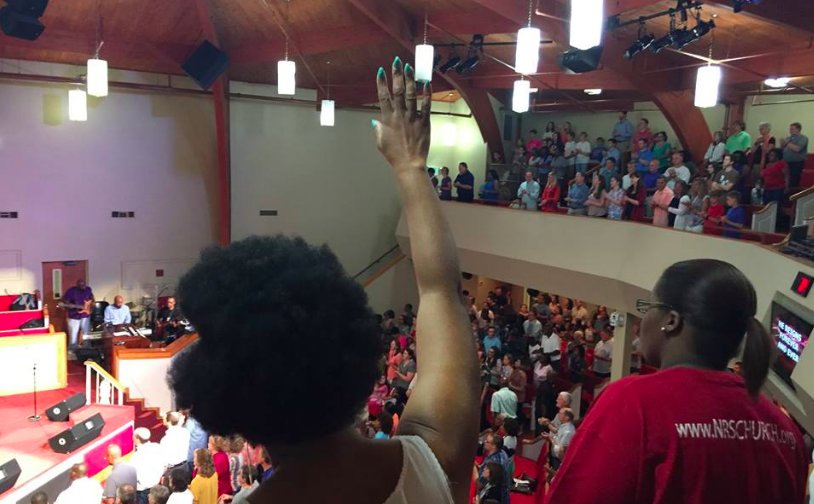 Congregations from The Church at Brook Hills and New Rising Star Missionary Baptist Church came together for a joint prayer service. (Photo: Church at Brook Hills)