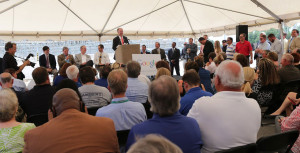 Alabama Gov. Robert Bentley joined Google and local officials to announce the company’s $600 million data center a year ago. (Governor’s Office/Jamie Martin)