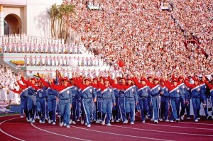 Leatherwood is joined by her Olympic team. (contributed)