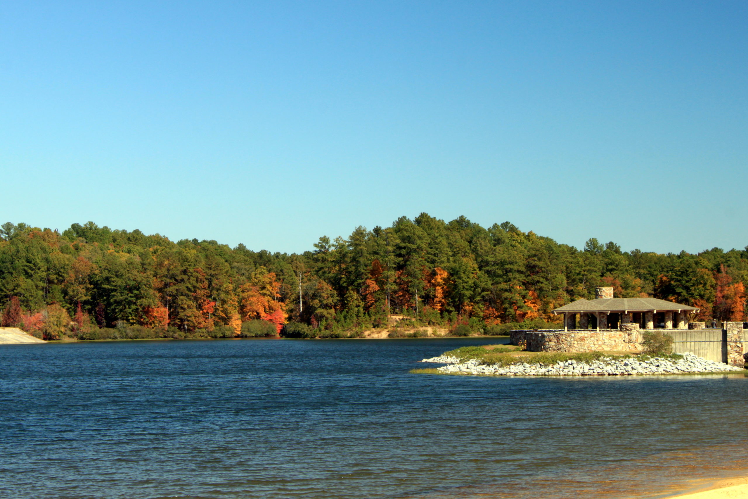 lake with fall leaves