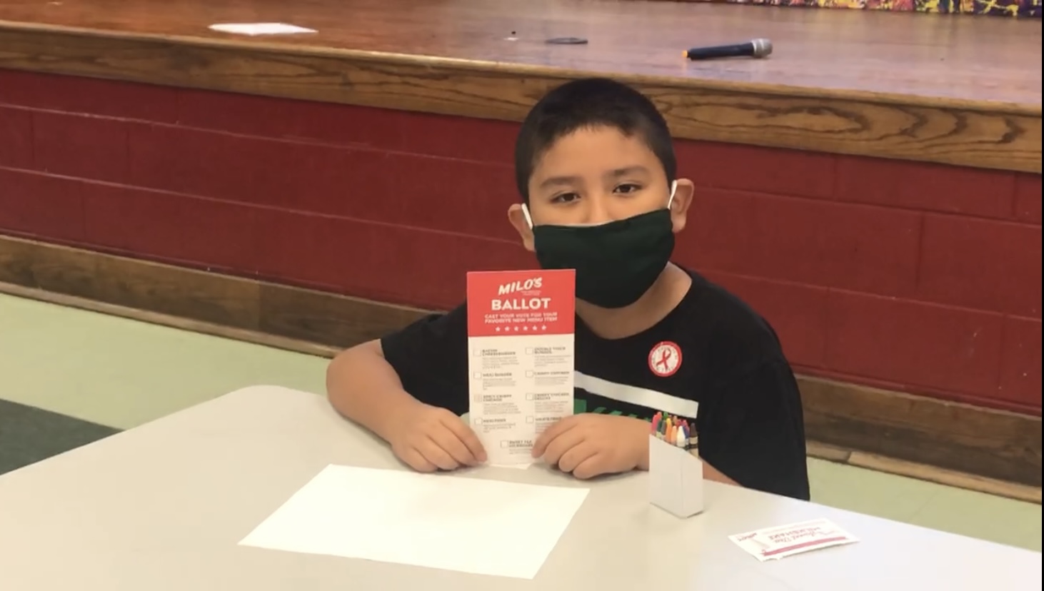 child with milo's ballot